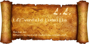 Lövenfeld Ludmilla névjegykártya